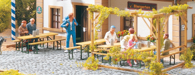 PIKO 62282 - G - 3 Bänke & 3 Biergrten-Garnitren